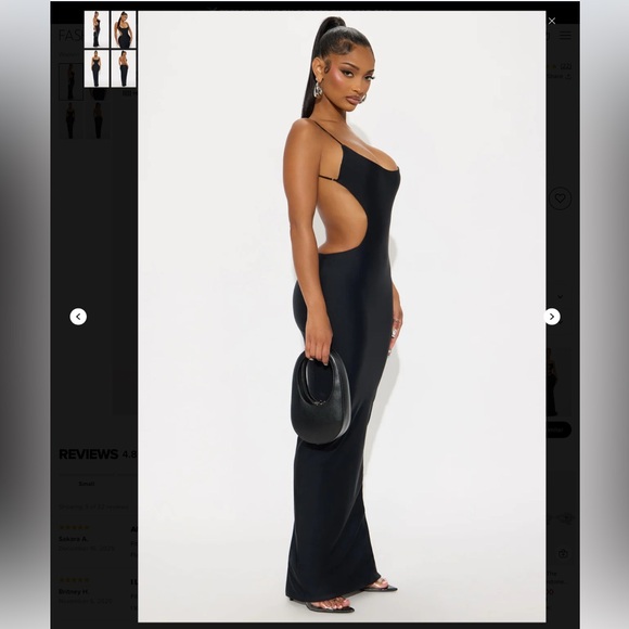 Fashion Nova Dresses & Skirts - FashionNova Evelina Form Double Lined Maxi Dress - Black
